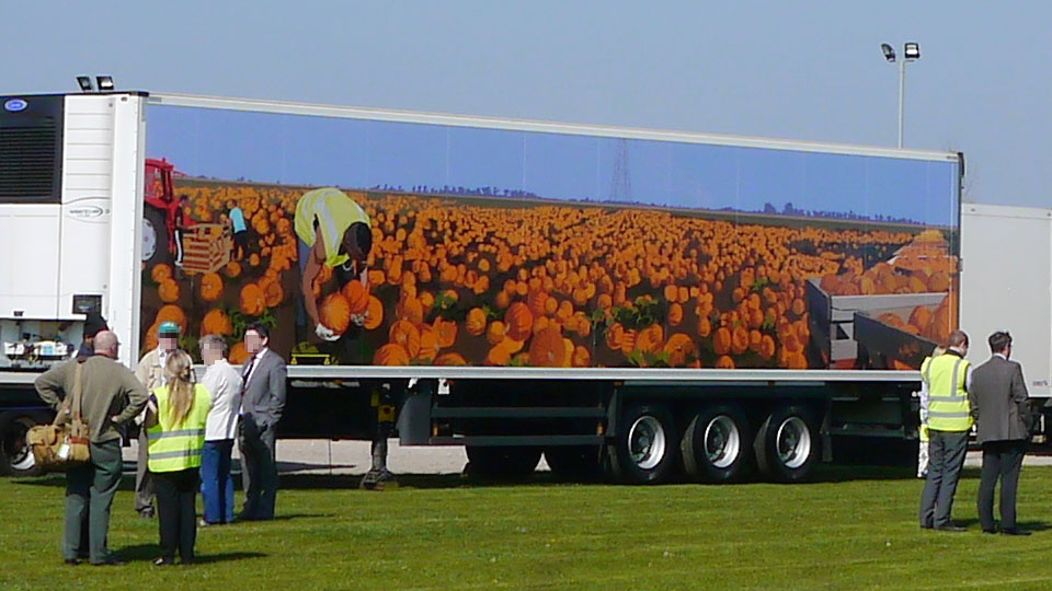 Lorry with Convoy transit art