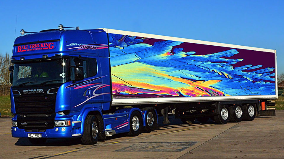 Lorry with Convoy transit art