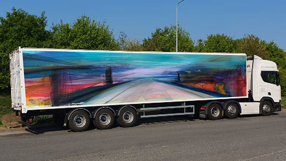 Lorry with Convoy transit art