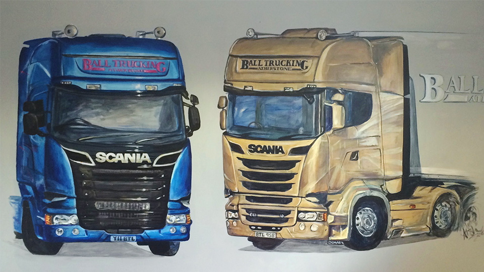 Lorry with Convoy transit art